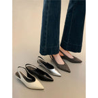 Damen Slingback Pumps mit spitzem Design und gemütlichem Fußbett R&B