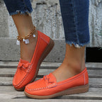 Damen Mokassins mit dekorativem Knoten und komfortabler Sohle R&B