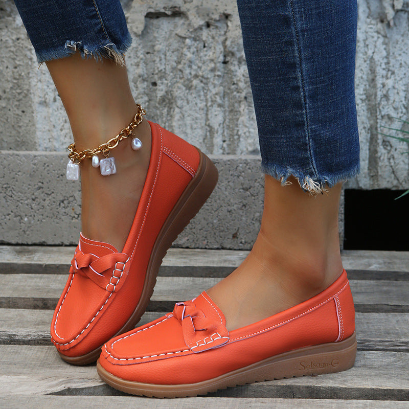 Damen Mokassins mit dekorativem Knoten und komfortabler Sohle R&B