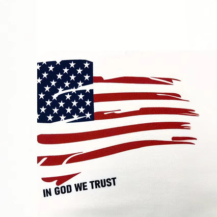 Damen Sweatshirt mit amerikanischem Flaggenmotiv und Sternen R&B