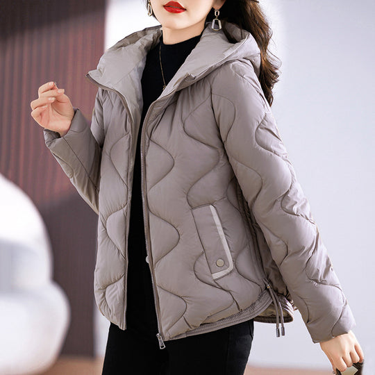 Damen isolierte Pufferjacke mit hohem Kragen und praktischen Reisverschlusstaschen R&B
