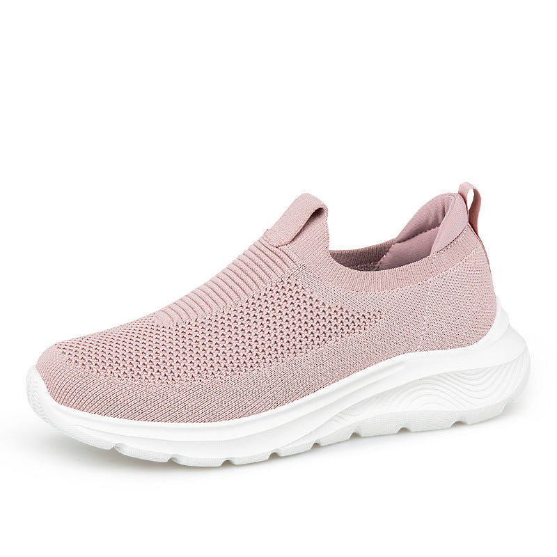 Damen Atmungsaktive Slip-On Sneakers mit flexiblem Strickdesign R&B