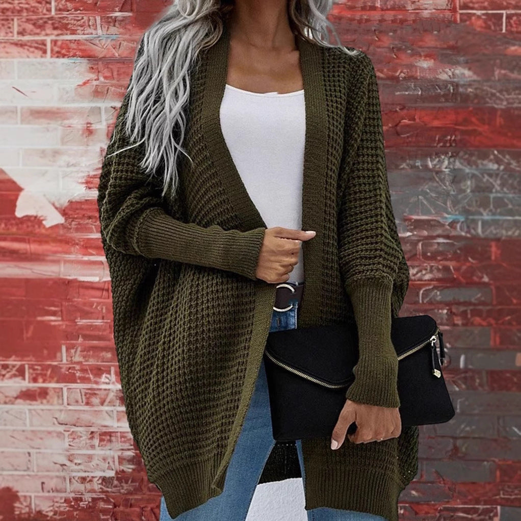 Damen Grobstrick Cardigan im lässigen Design mit weitem Schnitt und feiner Struktur R&B
