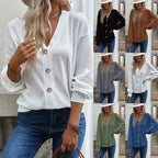 Damen Waffelstruktur Oversized Cardigan mit Knopfdetails R&B