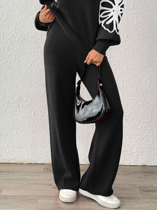 Damen Weite Strickhose R&B