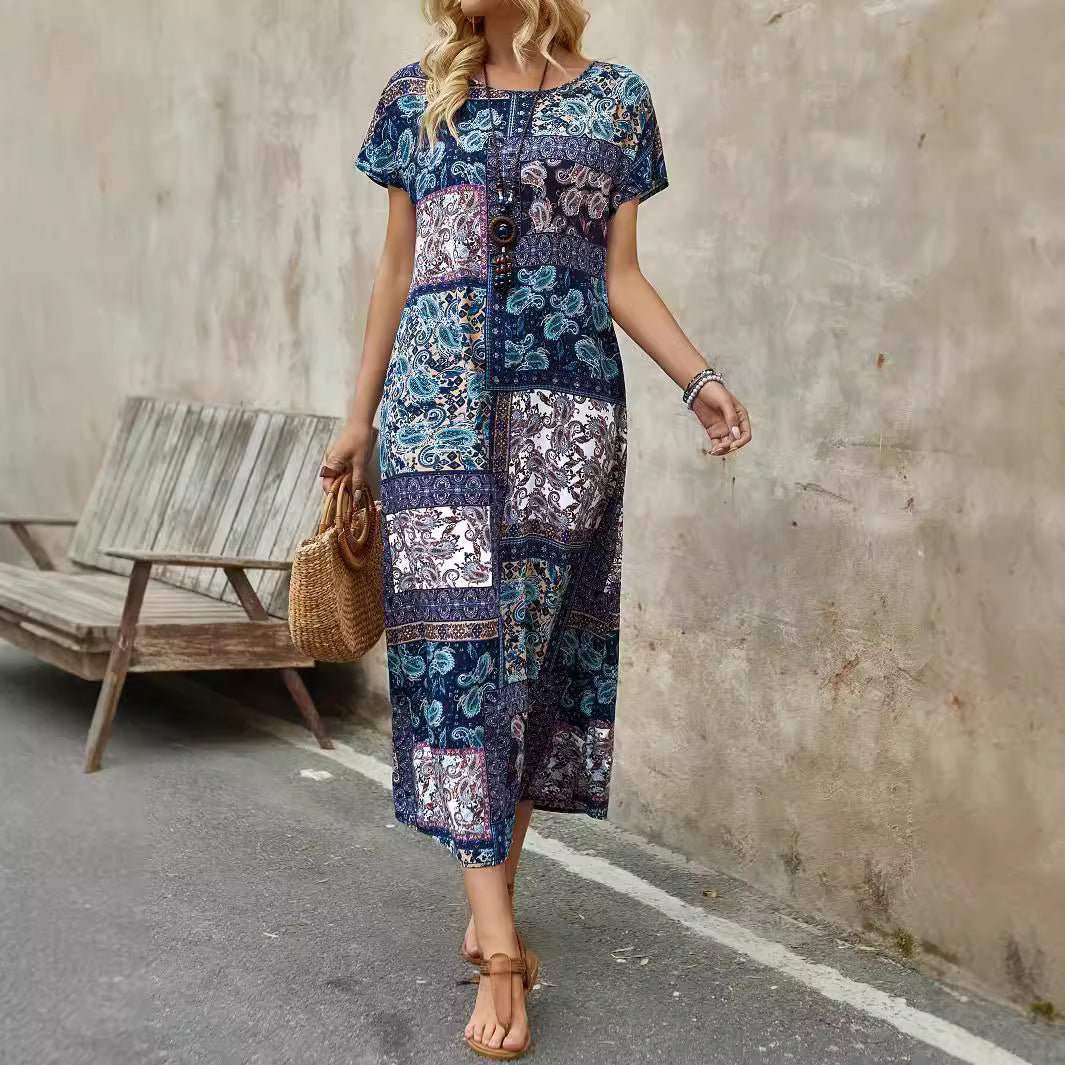 Damen Maxikleid mit Paisleymuster R&B