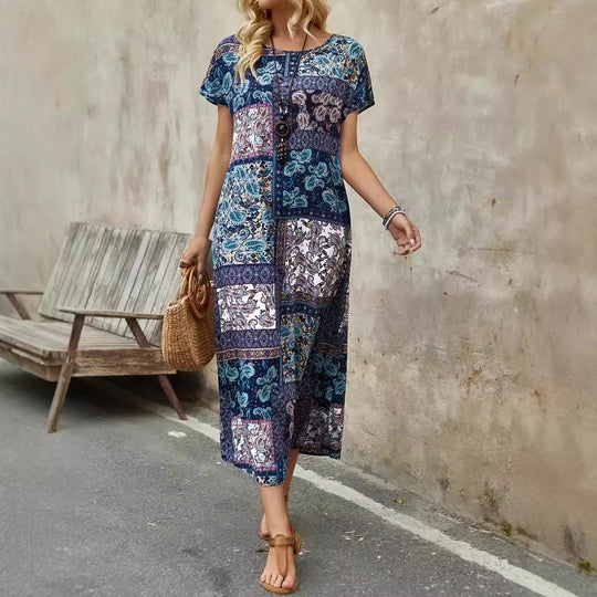 Damen Maxikleid mit Paisleymuster R&B