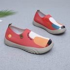 Damen Stretchige Slip-On Sneakers mit buntem Design und rutschfester Sohle R&B
