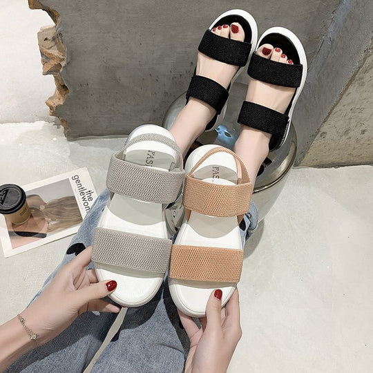Damen Komfortable Sandalen mit atmungsaktiven Riemen und rutschfester Sohle R&B