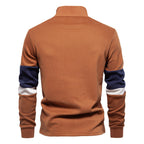 Herren Sportlicher Stehkragenpullover
