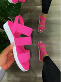 Damen Anpassbare Zehensandalen mit breiten Riemen R&B