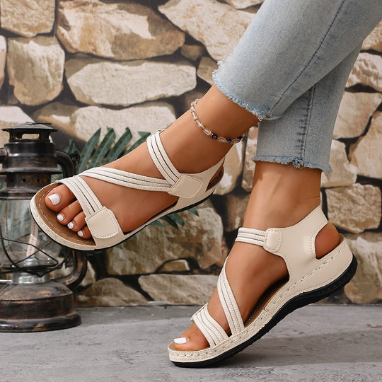 Damen Komfortable Sandalen mit verstellbaren Riemen R&B