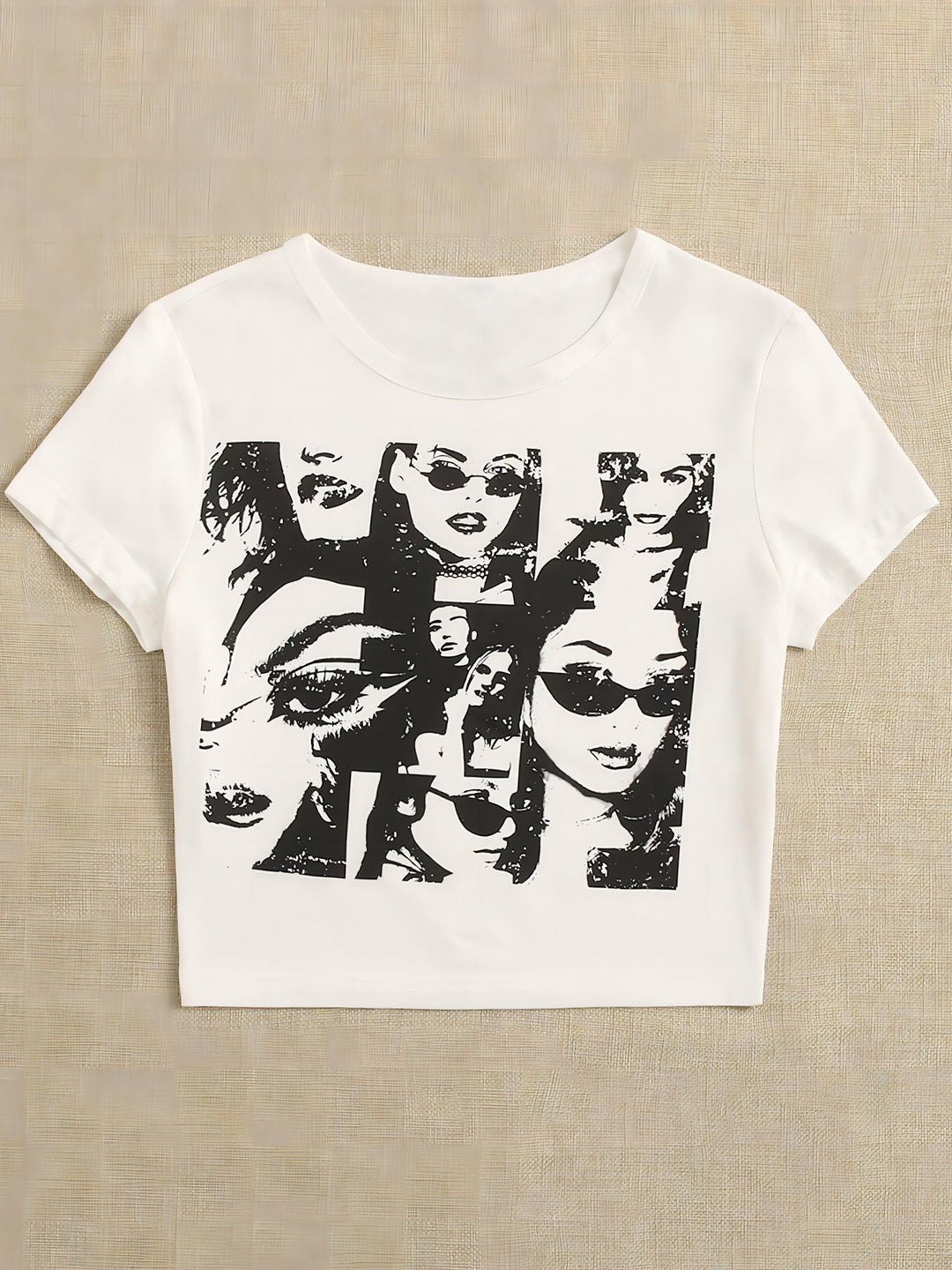 Damen Crop-Top mit auffälligem Schriftzug R&B