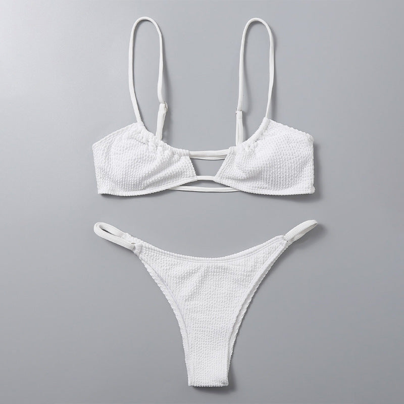 Damen Bikiniset mit trendiger Rippstruktur und verstellbaren Trägern R&B