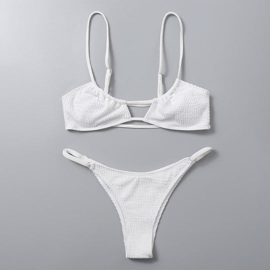 Damen Bikiniset mit trendiger Rippstruktur und verstellbaren Trägern R&B