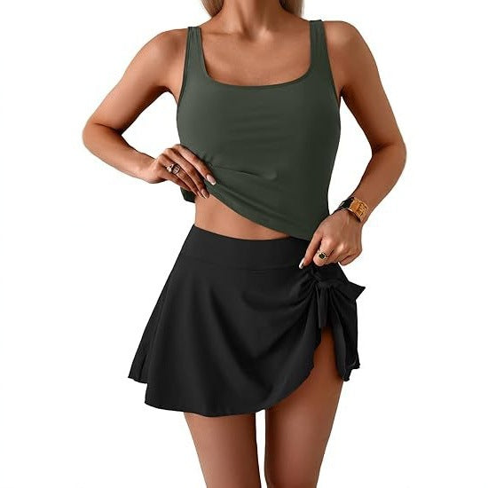 Damen Sportliches Tankini-Set mit schmeichelndem Rock R&B