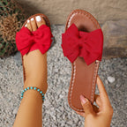 Damen Designer-Lounge-Sandalen mit raffiniertem Schleifendetail R&B