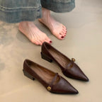 Damen elegante Mary Jane Pumps mit modischem Blockabsatz und dekorativer Schnalle R&B