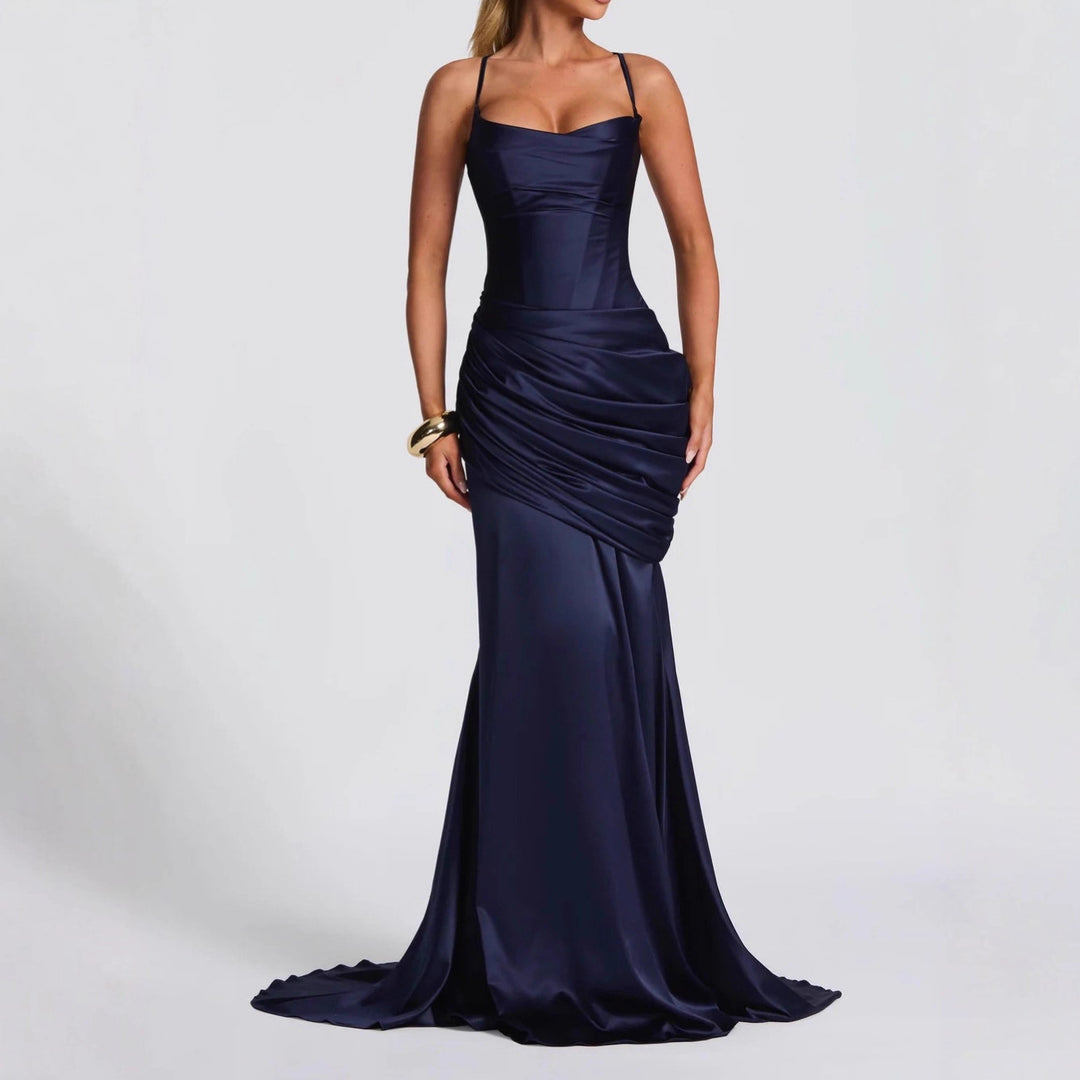 Damen elegantes Abendkleid mit raffinierten Drappierungen R&B