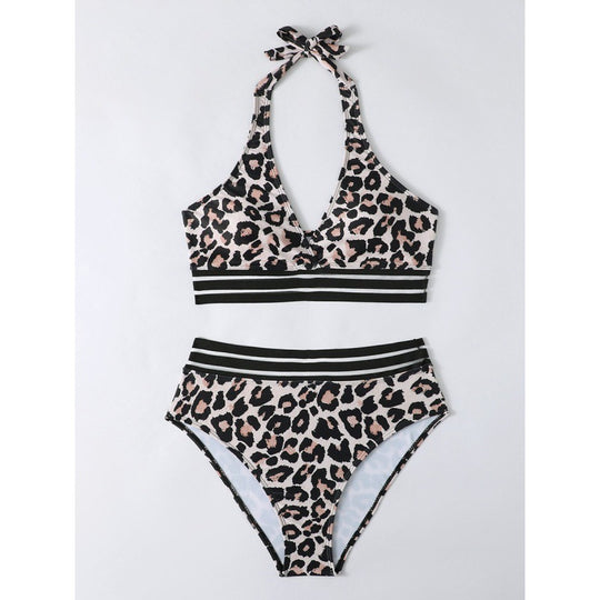 Damen Triangel-Bikini-Set mit sportlichem Streifenmuster R&B