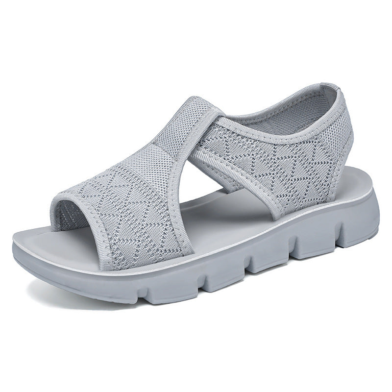 Damen Bequeme Sandalen mit elastischen Riemen und rutschfester Sohle R&B