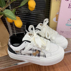 Damen Bequeme Chunky Sneakers mit einzigartigem Karomuster und modischen Details R&B