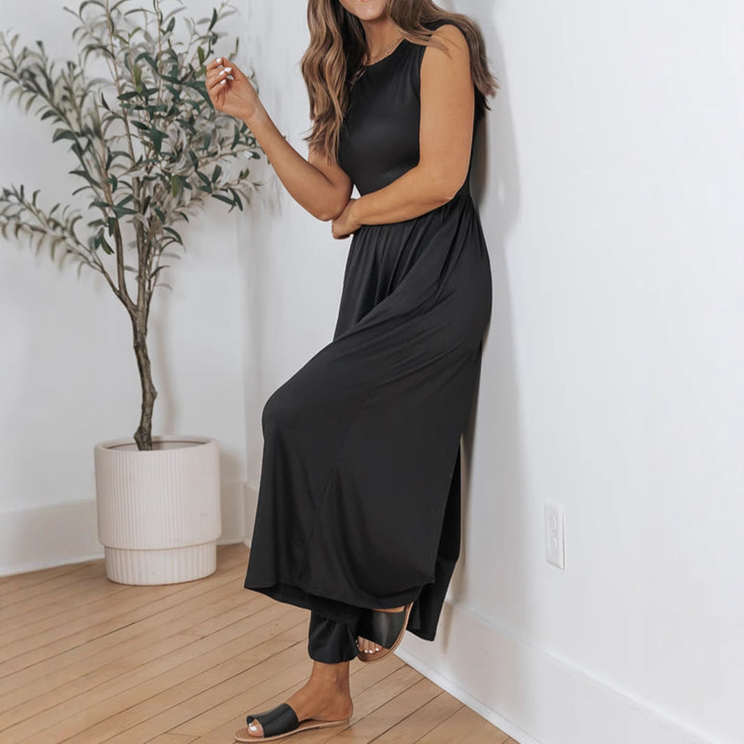 Damen Elegantes Maxikleid mit fließendem Schnitt R&B