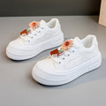 Damen modische Plateau Sneakers mit floralen Applikationen R&B