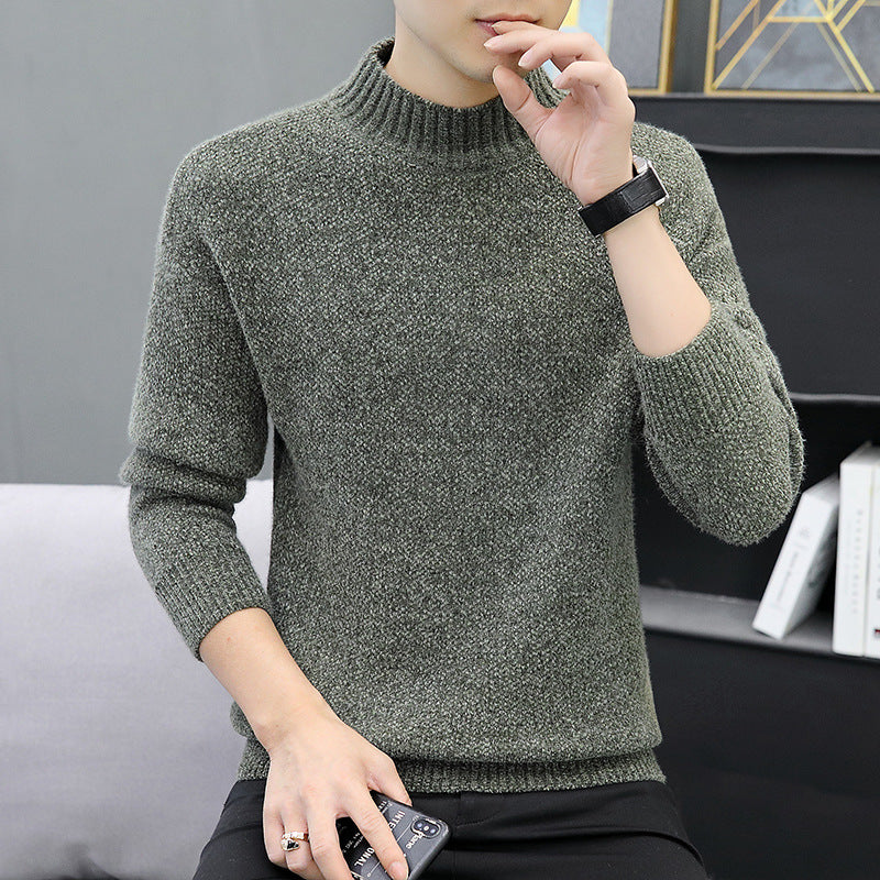 Herren warmer Rollkragenpullover aus weichem Strick