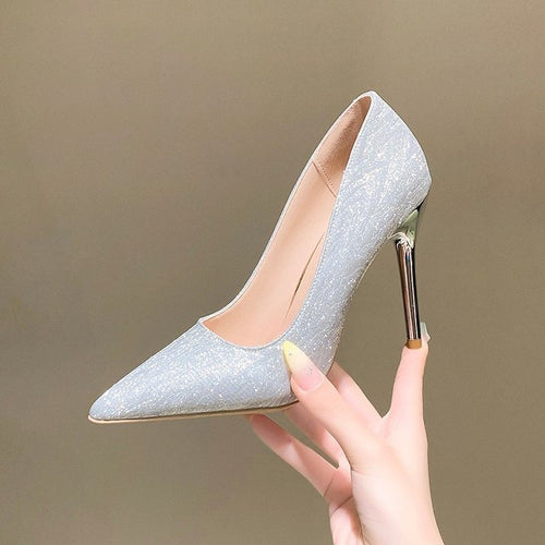 Damen Glamouröse High Heels mit funkelnden Strass-Applikationen R&B