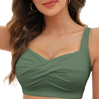 Damen Sportliches Top mit gekreuzter Vorderseite R&B
