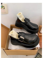 Damen Modische Chunky Clogs mit verstellbarem Schnallenverschluss und dickem Sohlenprofil R&B