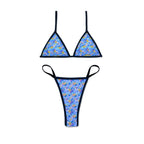 Damen Triangel-Bikini mit floralem Design und verstellbaren Trägern R&B
