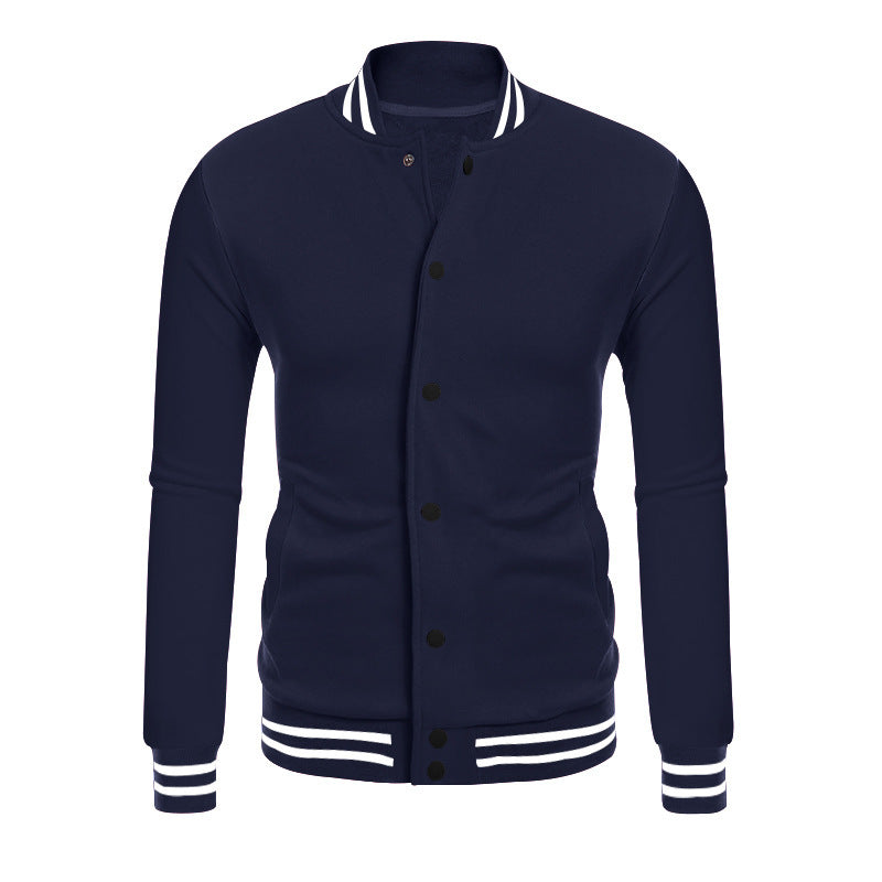 Herren Sportjacke mit kontrastierenden Bündchen und modernen Druckknöpfen R&B
