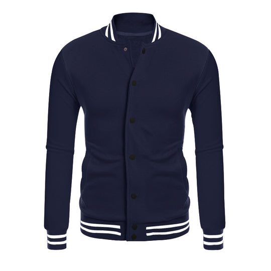 Herren Sportjacke mit kontrastierenden Bündchen und modernen Druckknöpfen R&B