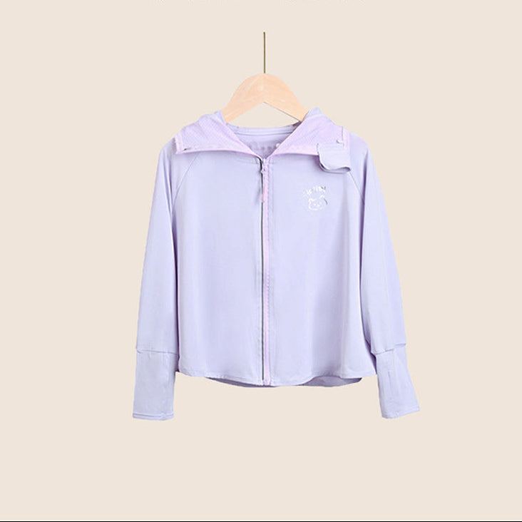 Damen leichte und atmungsaktive Sportjacke mit Kapuze R&B