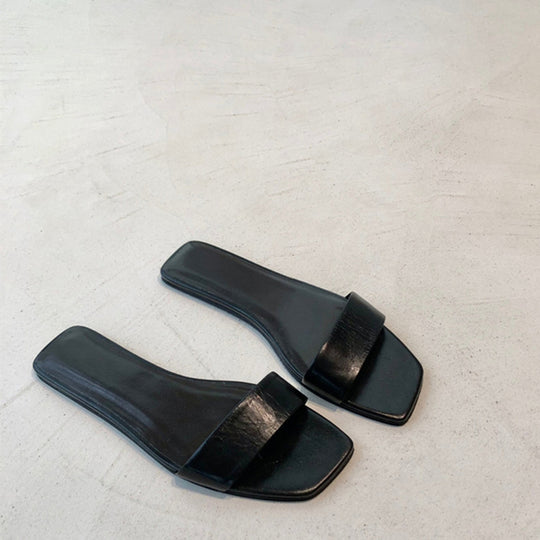Damen Flache Pantoletten mit breitem Riemendesign und komfortabler Sohle R&B
