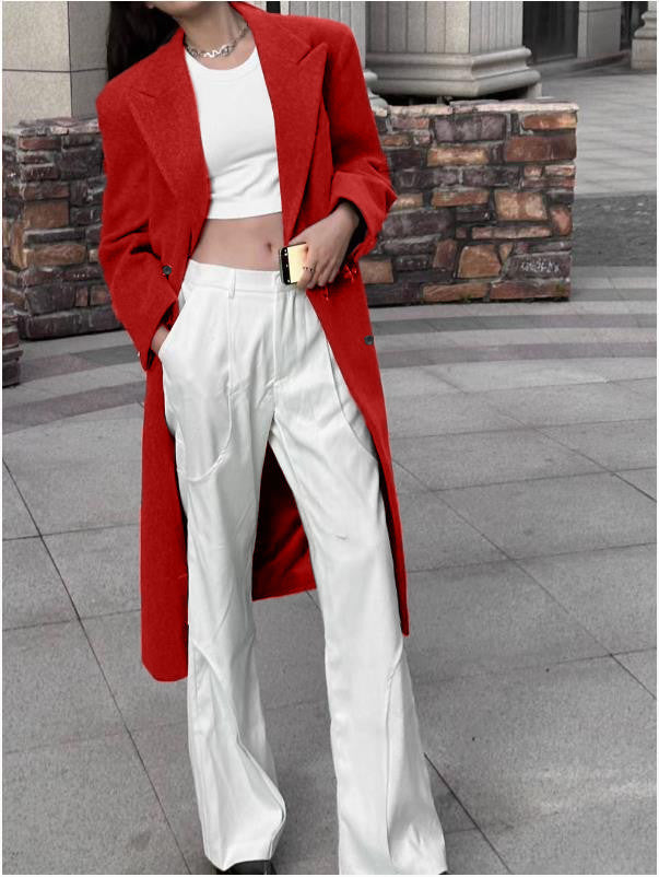 Damen maßgeschneiderter Langblazer mit eleganter Silhouette R&B