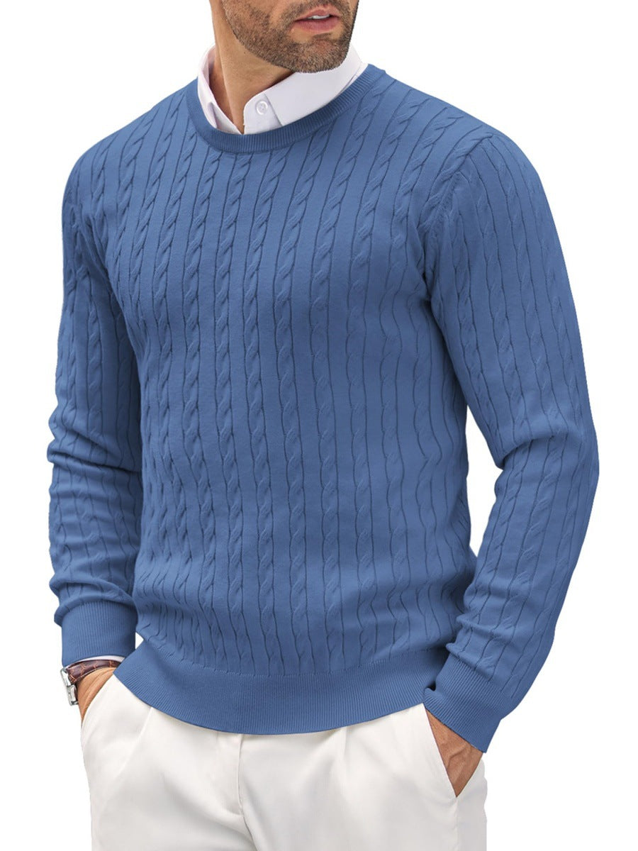 Herren Strickpullover mit Fischgratmuster R&B