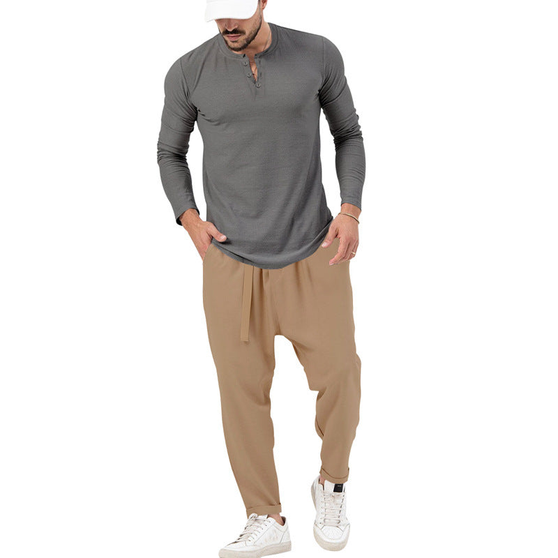 Herren Bequeme Jogginghose mit modischen Details und lässigem langarm Shirt R&B