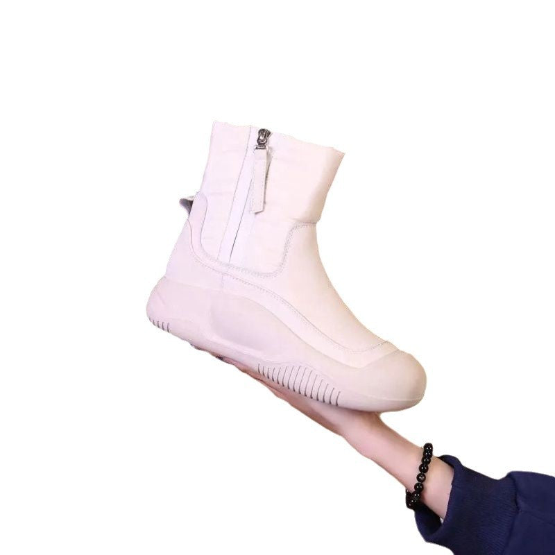 Damen modische Winterboots mit praktischem Reißverschluss und rutschfester Sohle