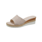 Damen Wedge-Pantoletten mit lässigem Riemen und komfortabler Fersenerhöhung R&B