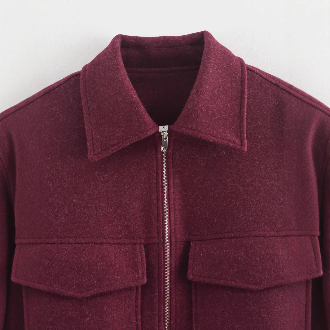 Damen cropped Utility-Jacke mit großen Taschen und modernem Schnitt R&B