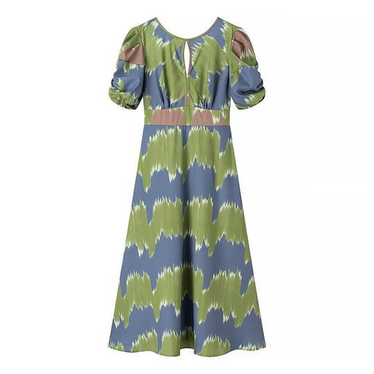 Damen Sommerkleid mit buntem Stickdesign und lockerem Schnitt R&B