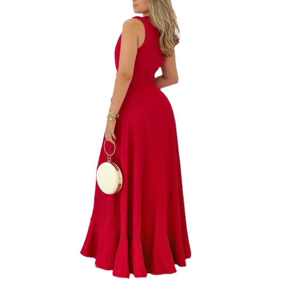 Damen Maxikleid mit floralem Schnitt R&B