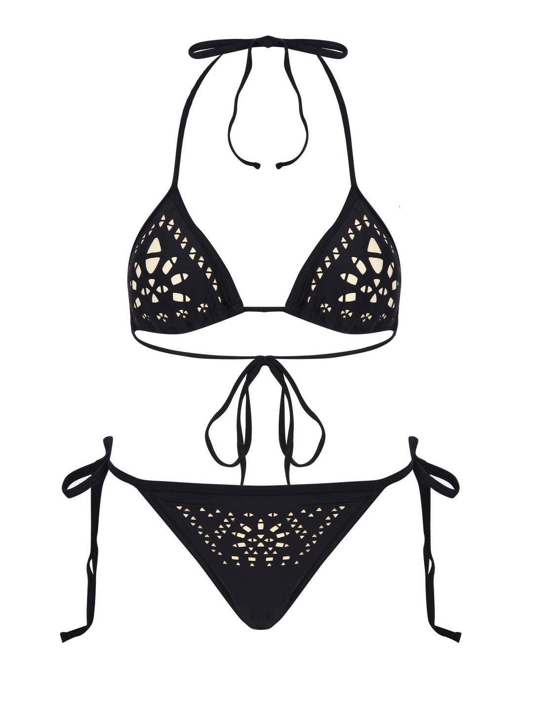 Damen Bikini-Set mit eleganten Cut-Out-Details und verstellbaren Bändern R&B