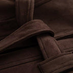 Damen elegante Jacke mit Taillengürtel und modernem Kragen R&B