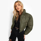 Damen gesteppte Winterjacke mit Kapuze R&B