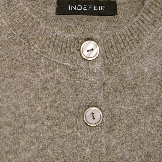 Damen cropped Strickjacke mit Knopfverschluss R&B