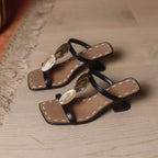 Damen modische Slingback-Sandalen mit eleganten Schmuckdetails